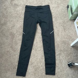 Size S Dark Gray leggings with pockets and adjustable waistband